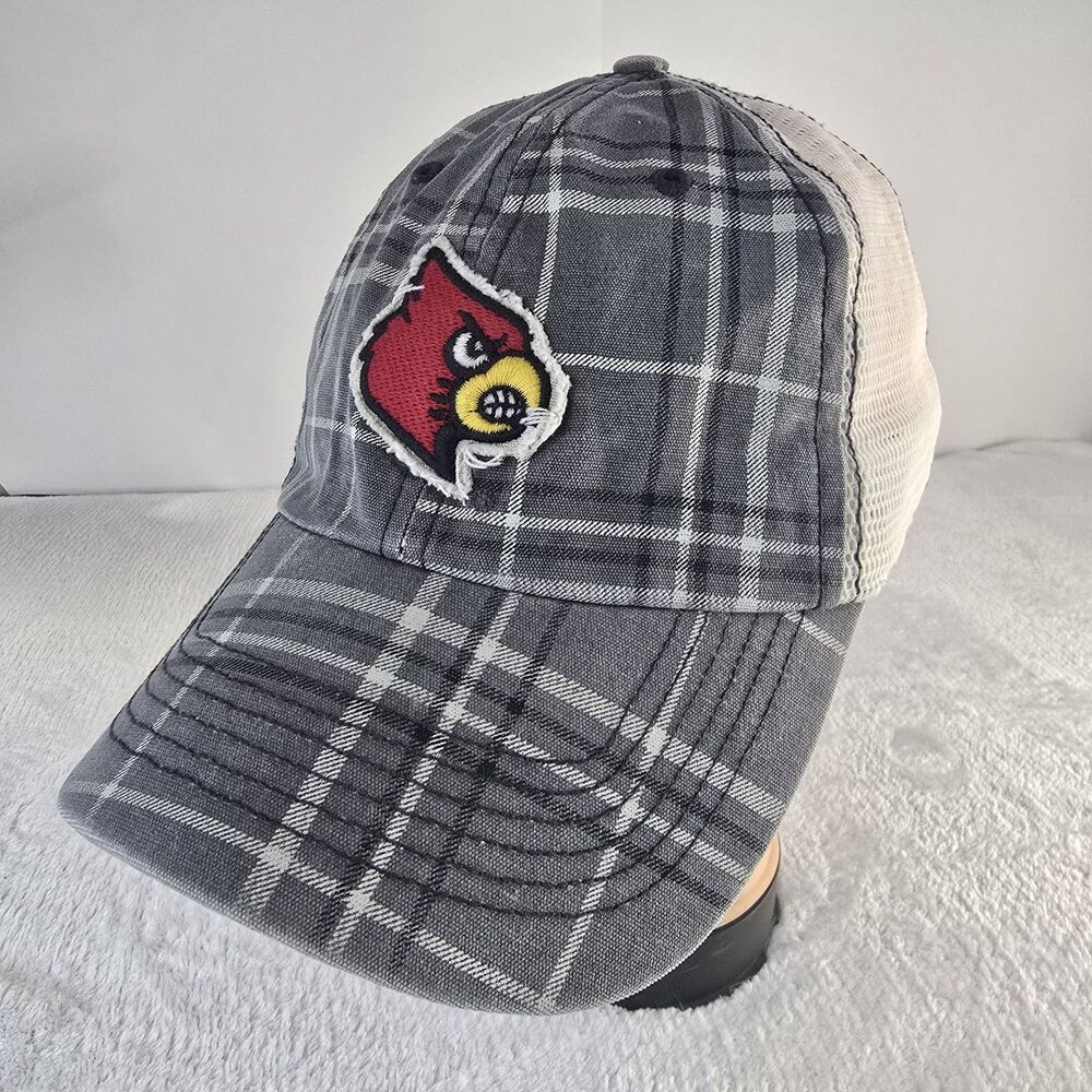 Louisville Cardinals ‘47 Brand Hat Adult Adjustable Snapback Plaid Cap NCAA